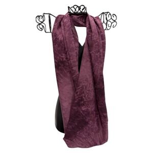 Womens Purple Patterned Lightweight Infinite Scarf